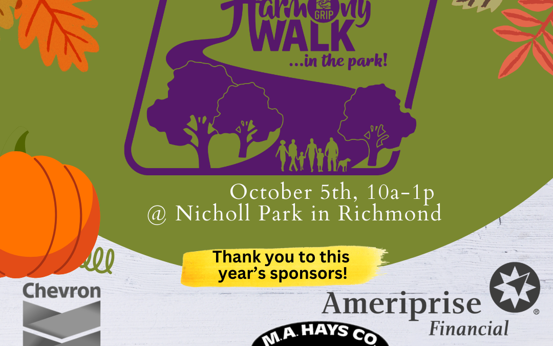 2024 Harmony Walk flyer with partial sponsors